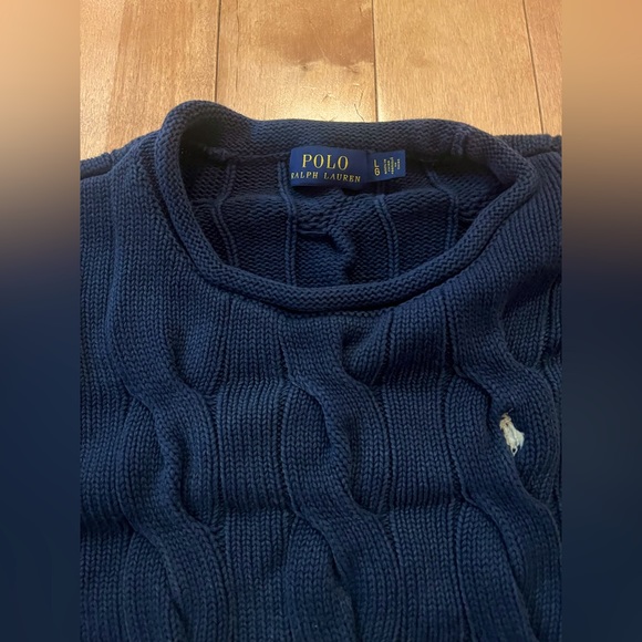 Navy polo sweater - Picture 2 of 2